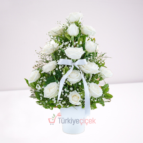 15 WHITE ROSES CERAMIC