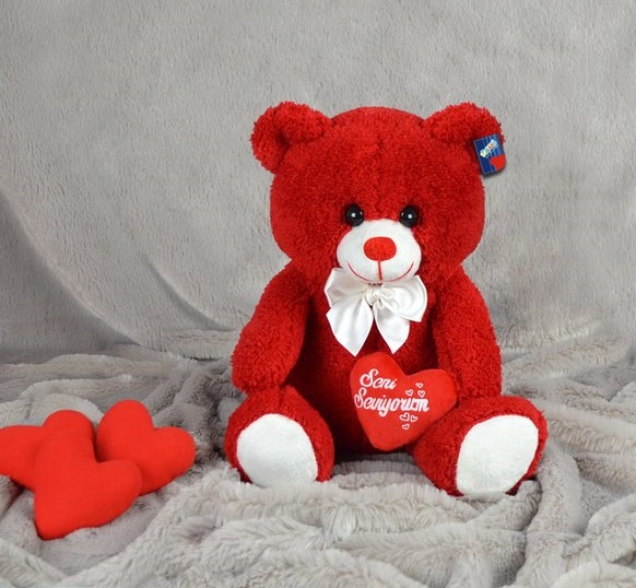 40 CM RED HEARTED Teddy Bear
